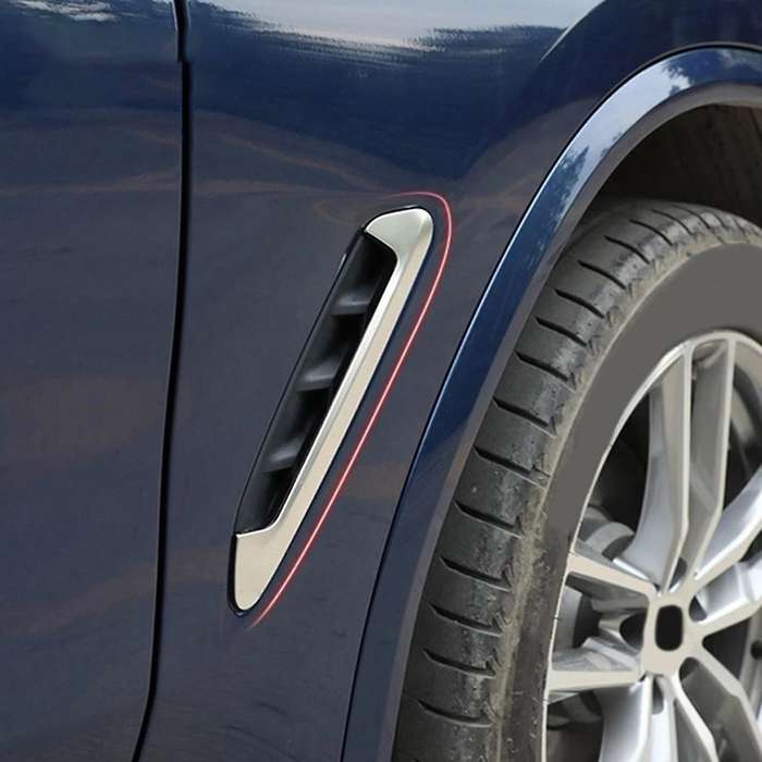 For-bmw X3 2018-2022 Car Side Fender Air Flow Vent Cover Trim Siver