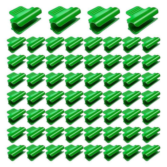 60pcs Greenhouse Clamps-0.43 Inch Row Cover Shed Film Shading Net