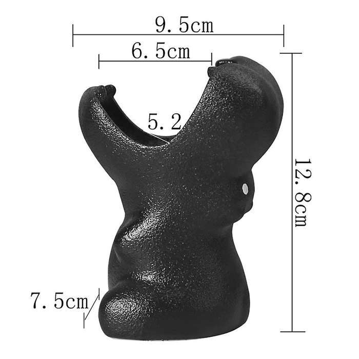 Cartoon Hippo Ceramic Flower Pot for Home Decor Flowerpot Black