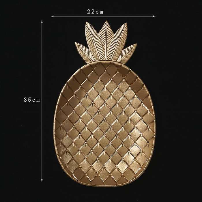 Decorative Tray Gold Pineapple Serving Tray Jewelry Pallet (large)