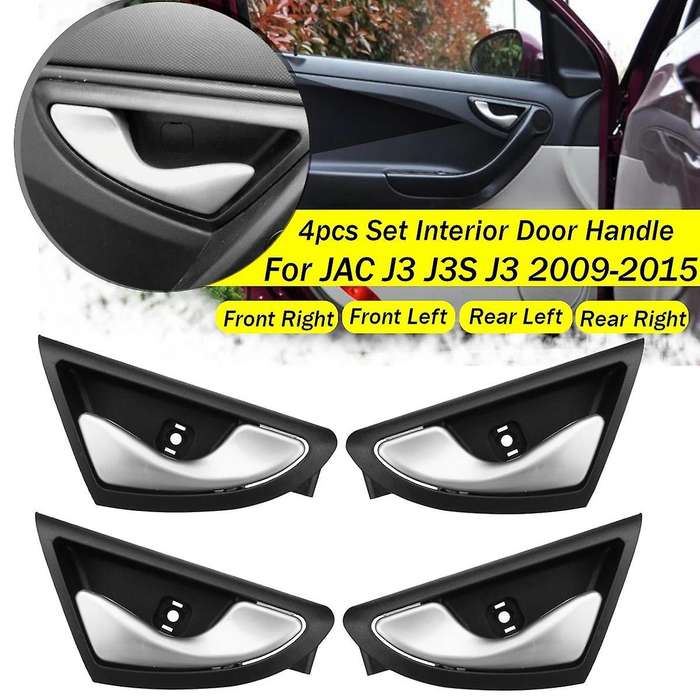 4pcs Car Door Handle for Jac J3 J3s Turin 2009-2015 Matte Silver
