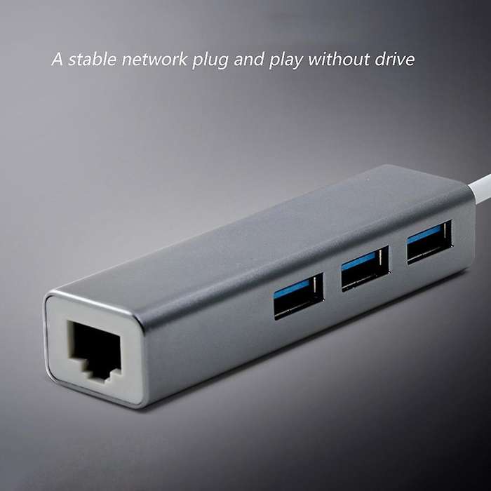 Usb3.1 Hub Gigabit Ethernet Network Adapter+3 Port Hub Usb 3.0