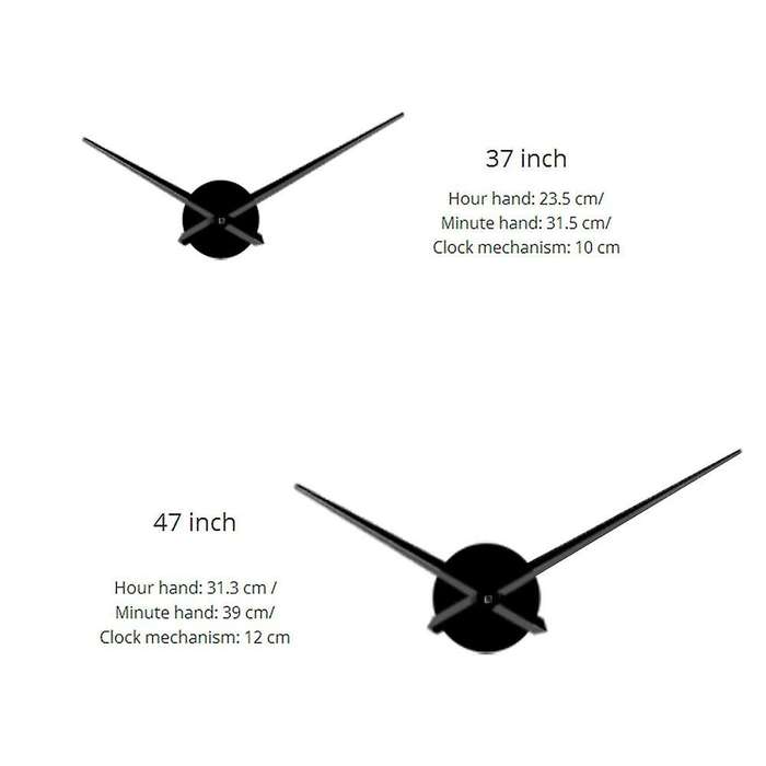 Diy Dog Pet Frameless Giant Wall Clock Clock Wall Watch Black