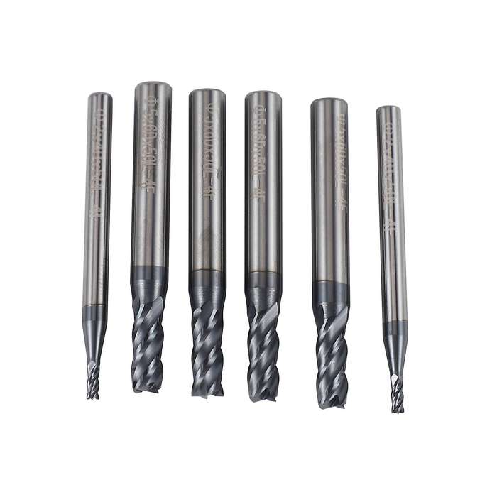6pcs Tungsten Carbide Mill Cnc Router Bits Tools for Metal Cutting