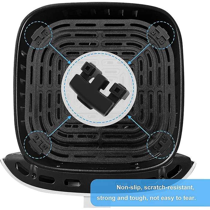 6pcs Rubber Bumpers for Instant Vortex Cosori Air Fryer,anti-scratch