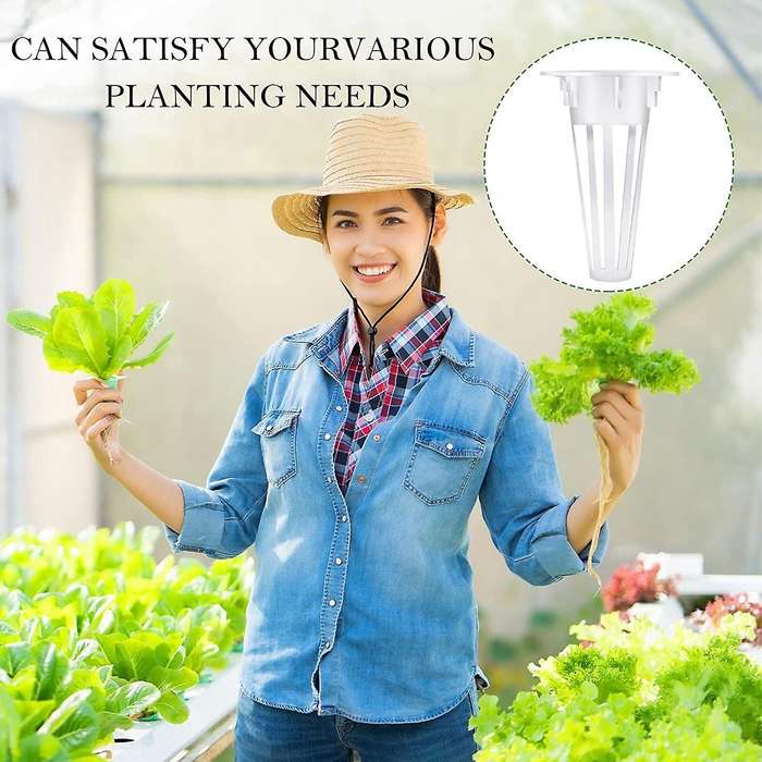 50 Pieces Grow Baskets 50 Pieces Labels for Seed Starting System