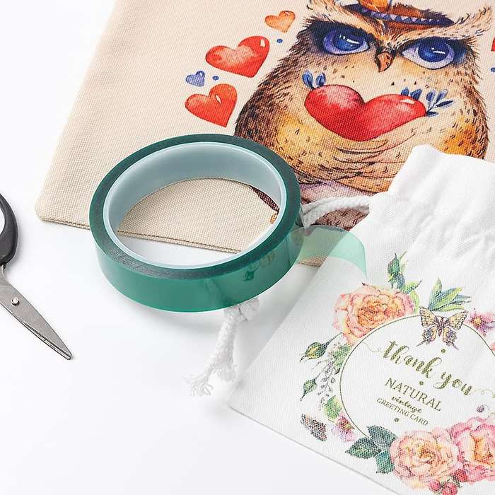 4 Rolls Heat Tapes Sublimation for Diy Crafts On T-shirt Fabrics