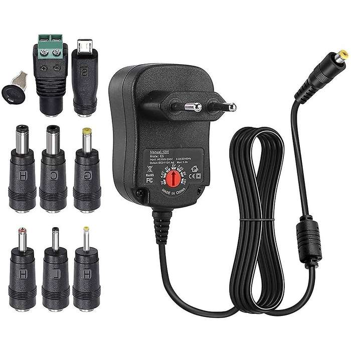 Portable Power Supply, with 8 Different Adapter Heads 3v-12v Eu Plug