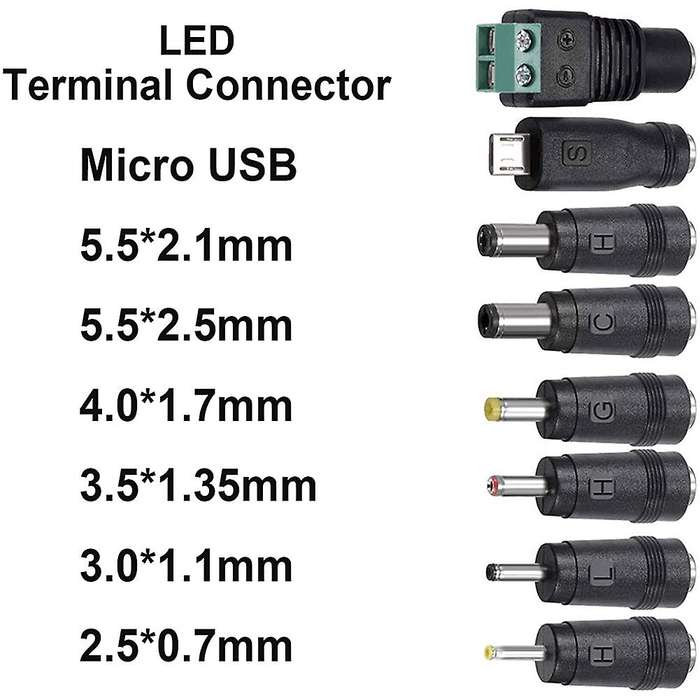 Portable Power Supply, with 8 Different Adapter Heads 3v-12v Eu Plug