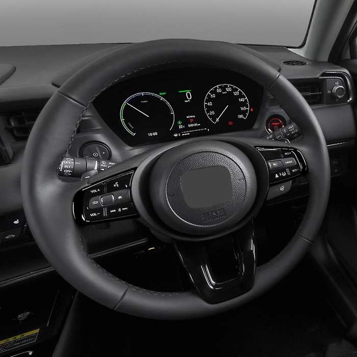 2pcs Car Glossy Black Steering Wheel Panel Cover Trim Decoration