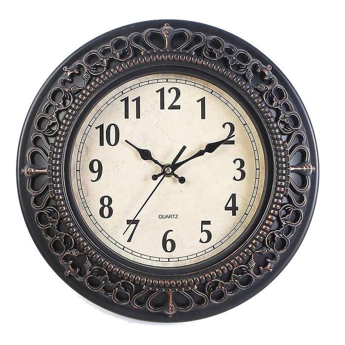 10-inch Silent Retro Quartz Clock Decorative Wall Clock