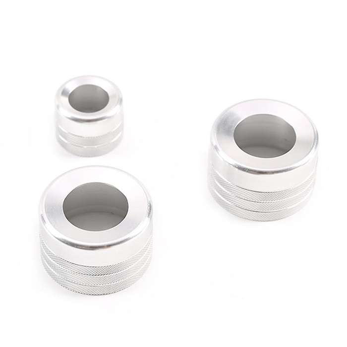 Car Air Conditioner Volume Adjustment Knob Cover Trim For-bmw(silver)