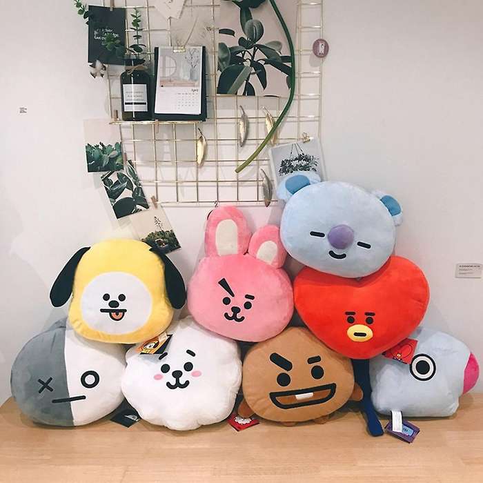 30cm Kpop Bts Bangtan Bt21 Pillow Doll Cushion Plush Toy,b
