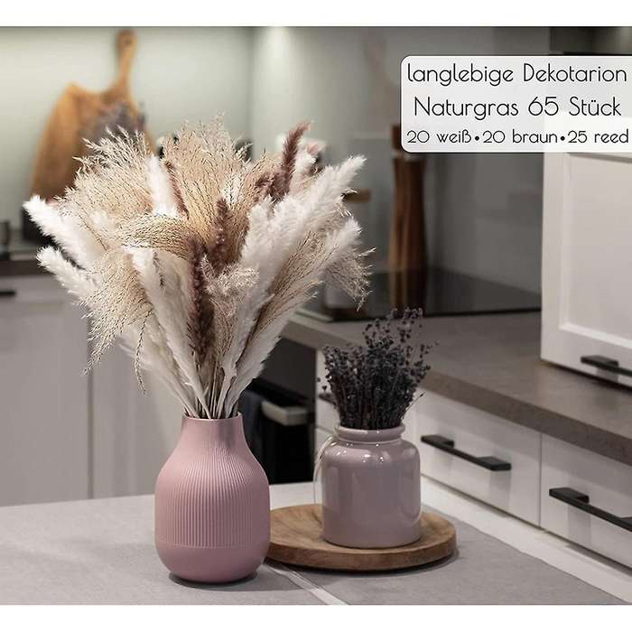 Natural Pampas Grass Dried Flowers Decor 65 Pieces 45 Cm Fluffy