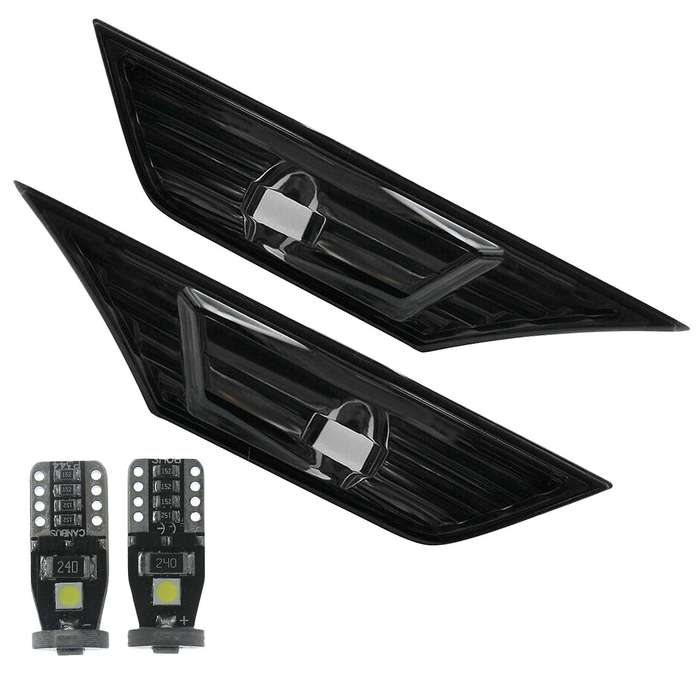 Smoke Tinted Lens Side Marker Lamp Light for 2016-19 Honda Civic Jdm