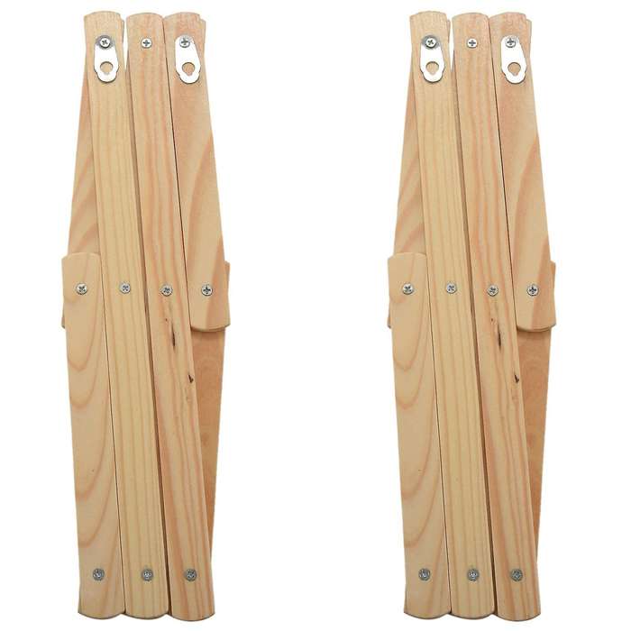 Accordion Wall Hanger 10 Hooks Pack Of 2 Wood Wall Mounted Expandable
