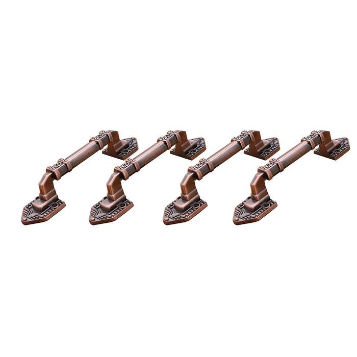 4 Pcs Antique Handles with Screws Kitchen Cabinet Handles Pulls