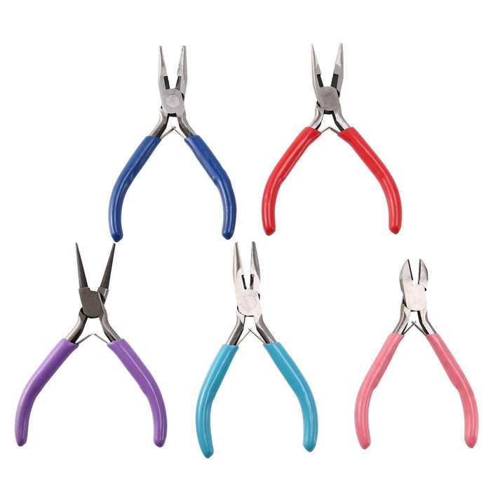 5 Pieces Jewelry Making Pliers , for Jewelry Beading Cutting Wrapping