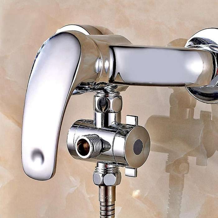 Abs Chrome 3 Way Diverter Hose Fitting T Shape Adapter Connector