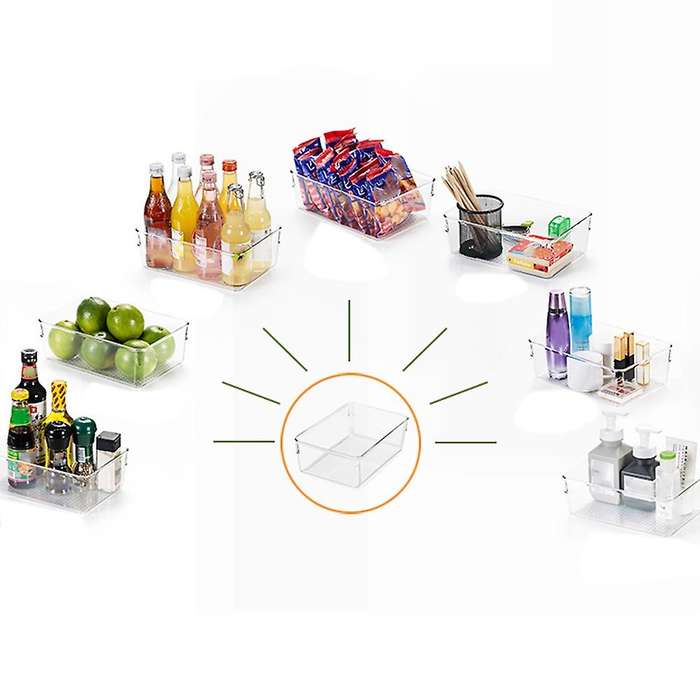 Kitchen Refrigerator Desktop Storage Box Transparent Finishing
