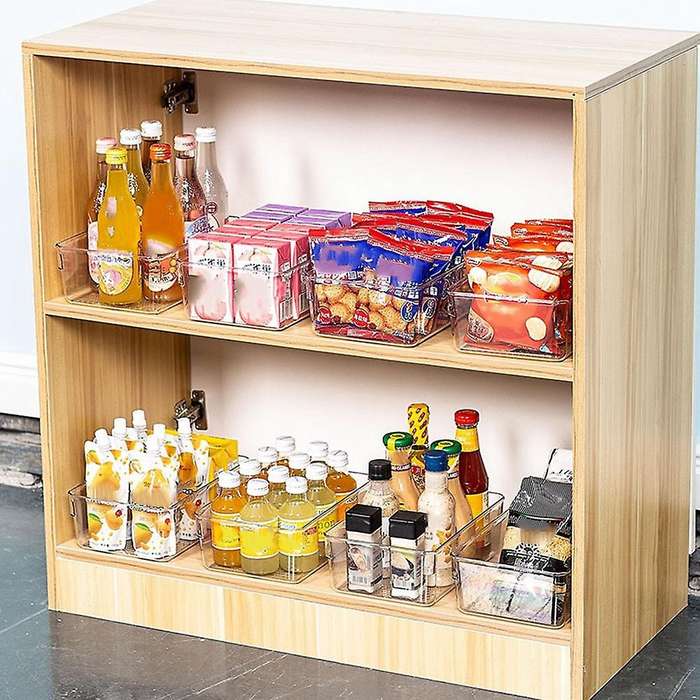 Kitchen Refrigerator Desktop Storage Box Transparent Finishing
