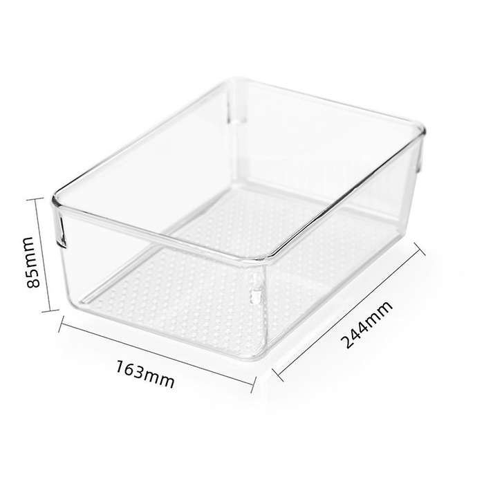 Kitchen Refrigerator Desktop Storage Box Transparent Finishing
