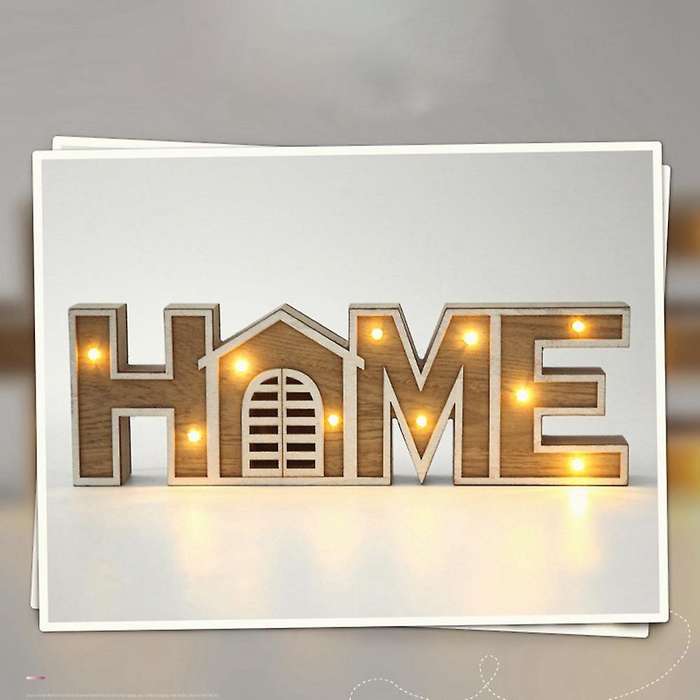 Letter Lighting Creative Wooden Crafts Home Room Decorations Lamp
