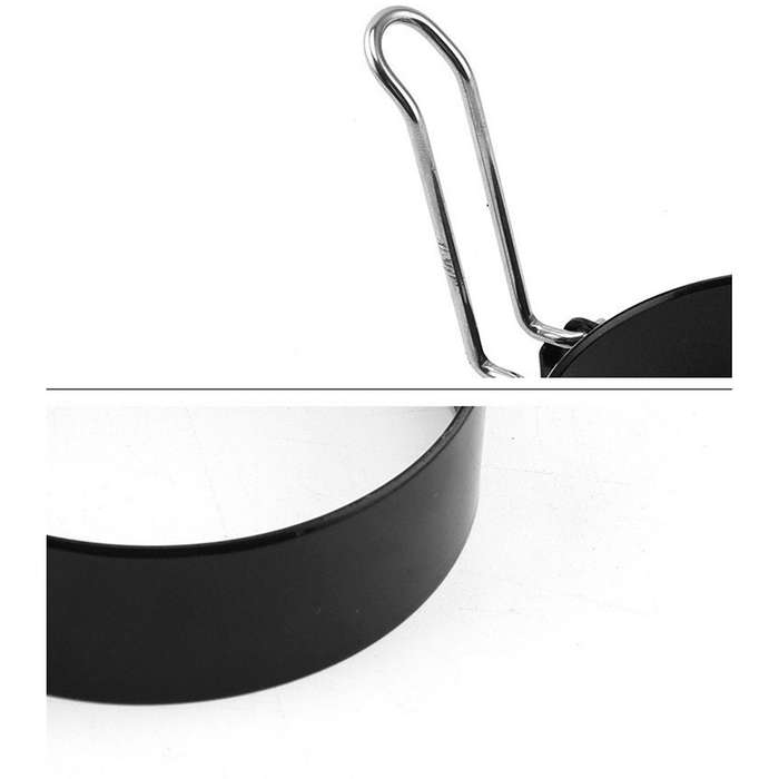 Nonstick Metal Egg Frying Rings Mold with Handle Round Kitchen Tools