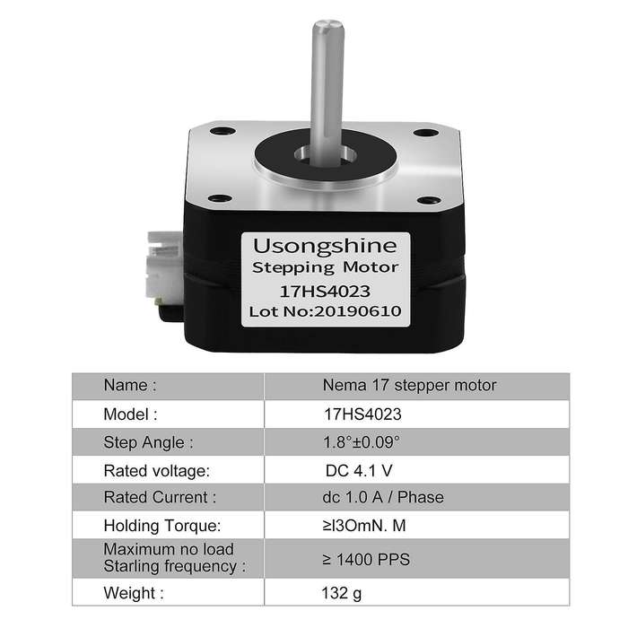 Nema 17 Stepper Motor for Extruder 3d Printer 4.1v 1a 13 Ncm