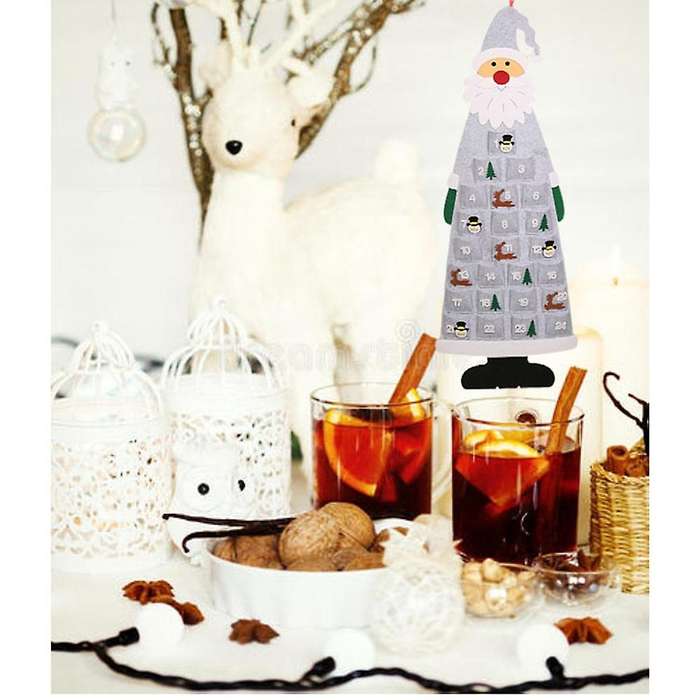 Christmas Advent Calendar Santa Claus Countdown Calendar -b