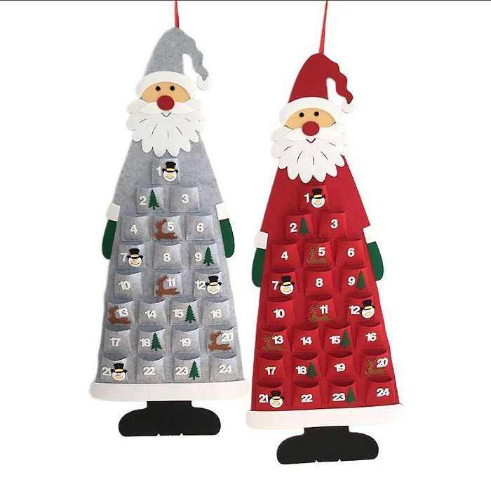 Christmas Advent Calendar Santa Claus Countdown Calendar -b