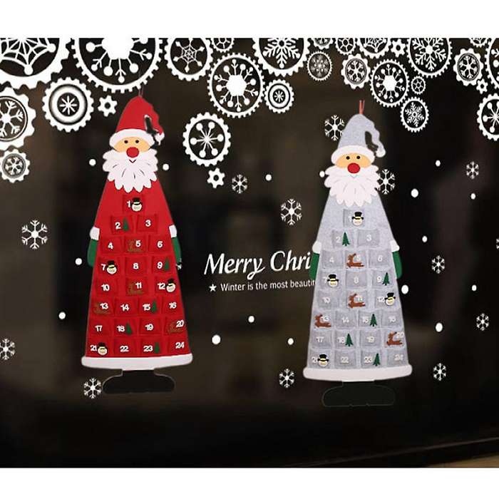 Christmas Advent Calendar Santa Claus Countdown Calendar -b