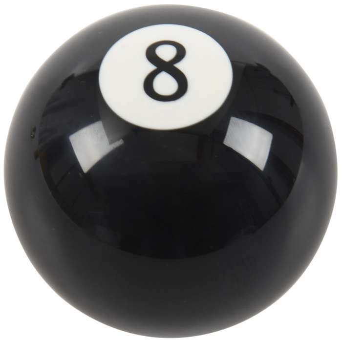 Universal Car Auto Black 8 Ball Gear Shift Knob 8mm 10mm 12mm Adapter