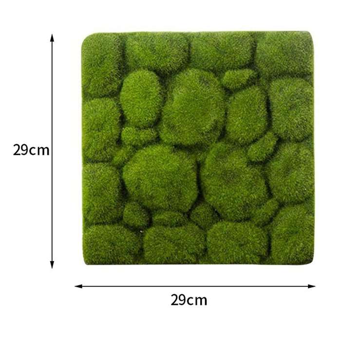 2x Grass Mat- Stone Shape Artificial Lawns Carpets Fake for Home