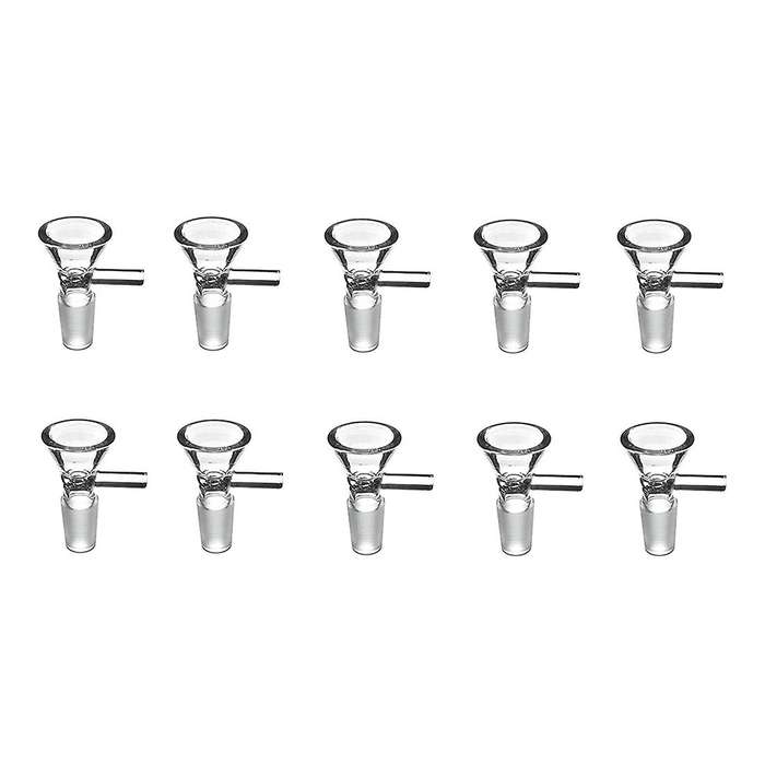 10 Pieces Of Glass Funnel Glass Bowl Adapter Manual Clear Dish Rack