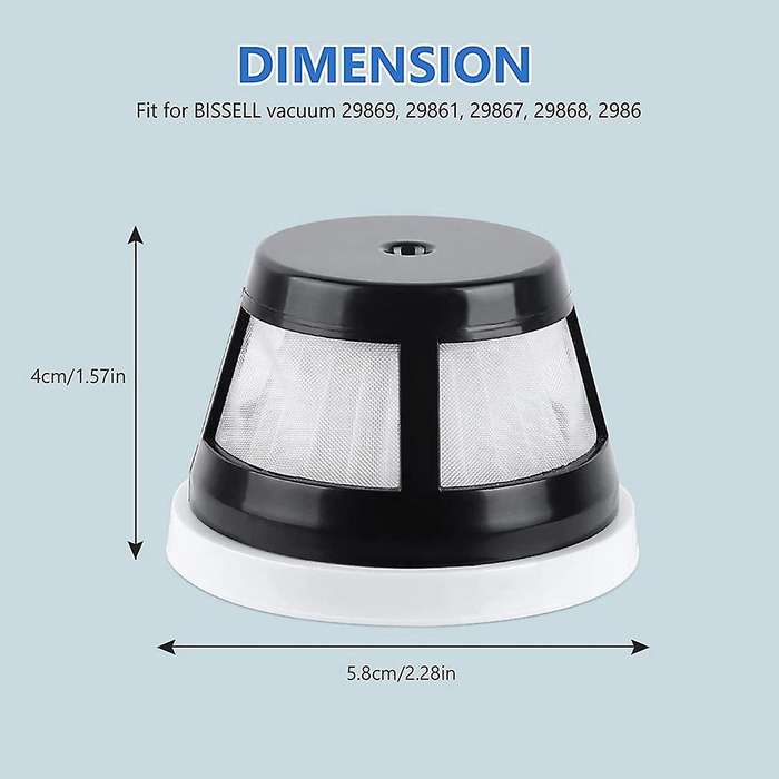 4 Pack Vacuum Filter for Bissell Aeroslim Vacuum 29869, 29861, 29867