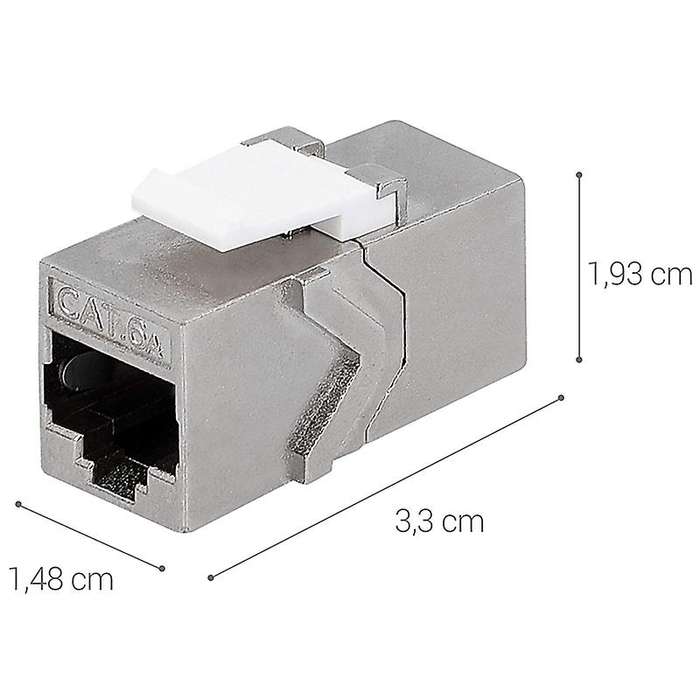 Cat6a Network Cable Coupler (pack Of 6) - Cat6a Keystone Module