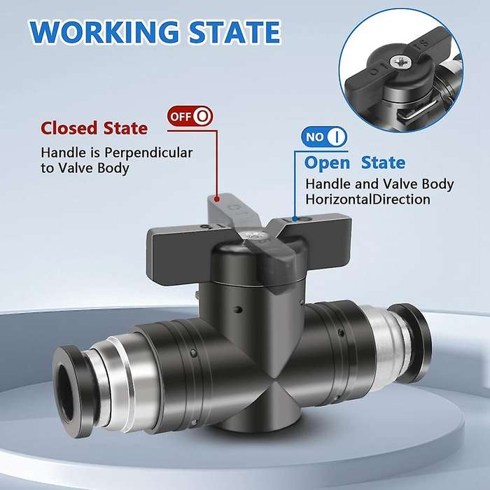Pneumatic Connector Air Pipe Quick Buc8 Pipe Hose Switch Valve (8mm)