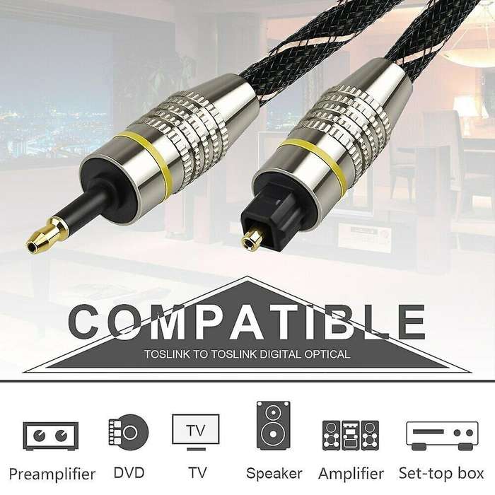 Digital Sound Toslink to Mini Cable 3.5mm Spdif Optical Cable 5m