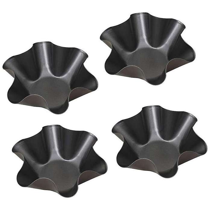 Nonstick Carbon Steel Tortilla Shell Pans Baking Molds Sets Black