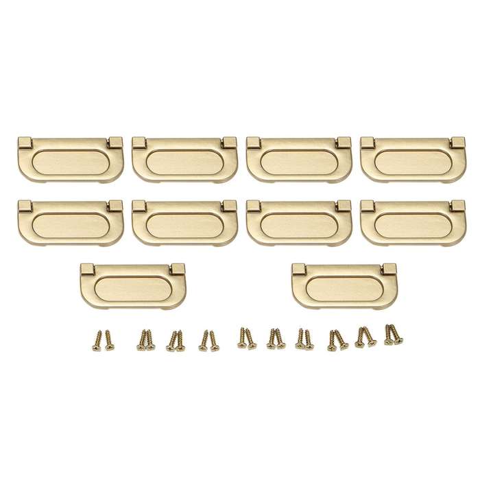 10pcs Cupboard Drawer Ring Pull Handles, Cabinet Door with Screws