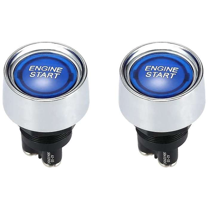 Engine Button Car Dc 12v 24v Blue Car Start Engine Button Light -blue