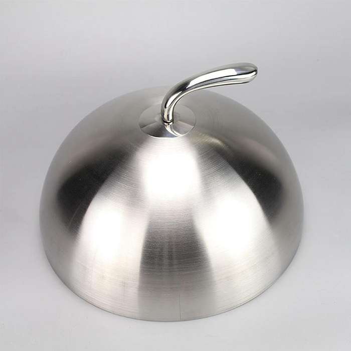1pcs 20cm Stainless Steel Steak Cover Teppanyaki Dome Dish Lid Home