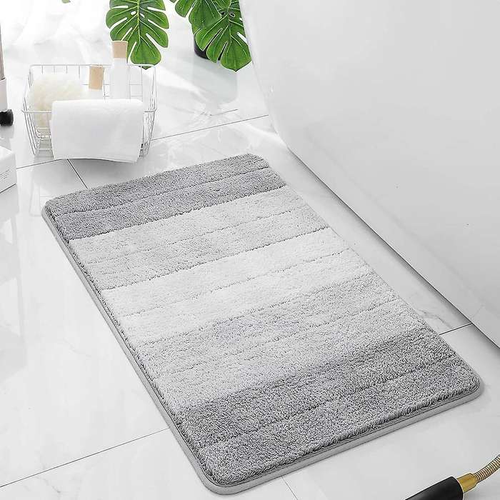 Super Absorbent Bathroom Mats Thick Velvet Floor Carpet Non-slip ,f