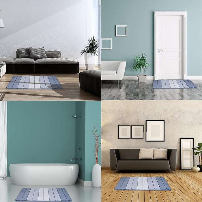 Super Absorbent Bathroom Mats Thick Velvet Floor Carpet Non-slip ,f