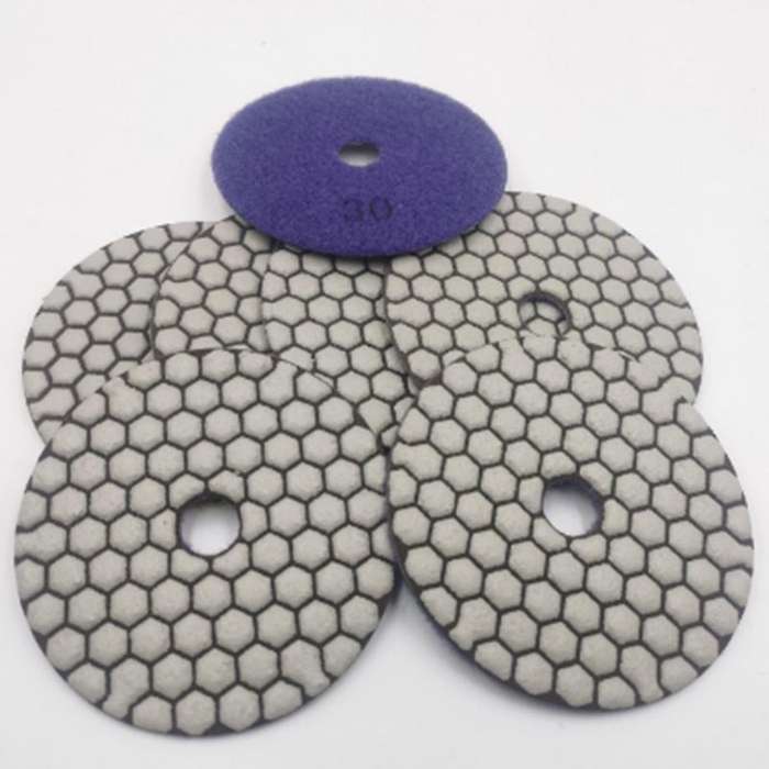 6pcs Dia 4inch/100mm Grit 30 Diamond Dry Polishing Pads for Granite