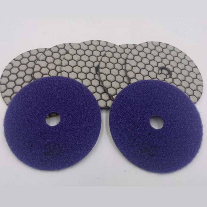 6pcs Dia 4inch/100mm Grit 30 Diamond Dry Polishing Pads for Granite