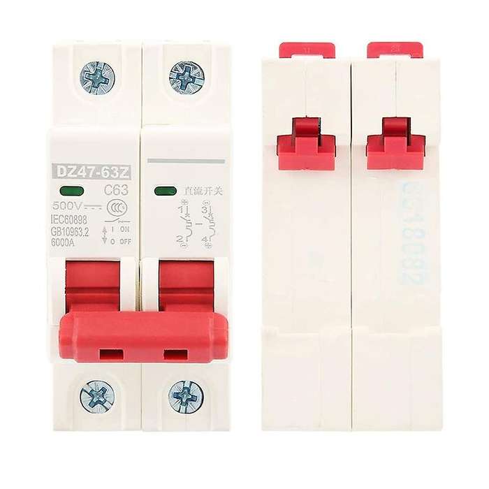 Circuit Photovoltaic Circuit Breaker 2p Dc 500v 63a Circuit Breaker