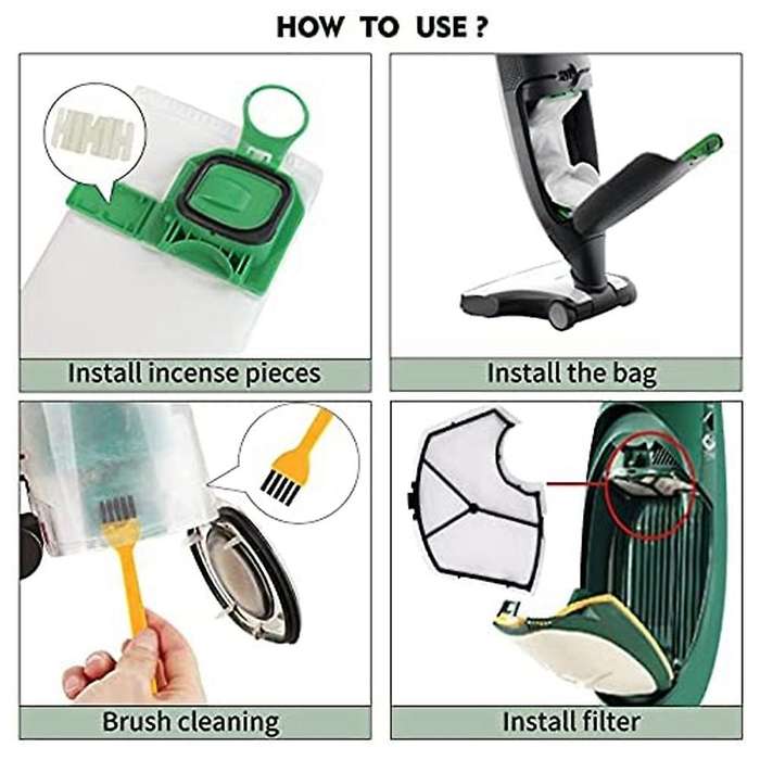 For Kobold Vacuum Cleaner Bag Kit Compatible for Vorwerk Kobold-b