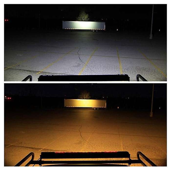 3x 8 Inch Curved Led Work Light Bar Lens Cover Atv Utv Offroad Amber